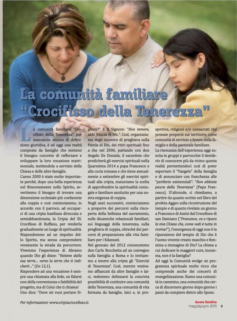 AURORA SERAFICA n. 3-2015 - pag. 9