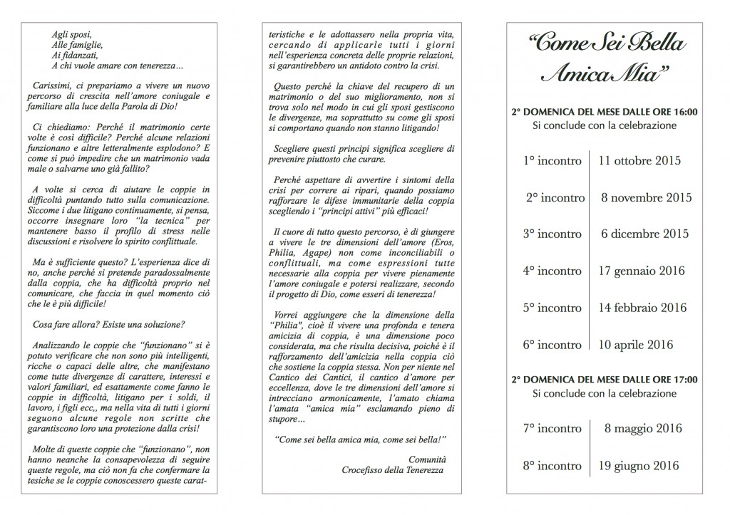 PROGRAMMA ANNUALE COPPIE - 2015 - 2016 - 2